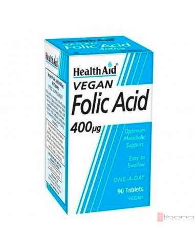 Acido Folico 400 µg · Health Aid · 90 comprimidos
