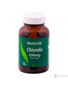 Clorela 550 mg (Chlorella pyrenoidosa) · Health Aid · 60 comprimidos