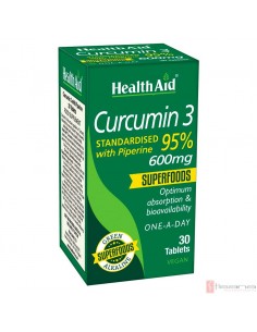 Curcumin 3 600 mg · Health Aid · 30 comprimidos