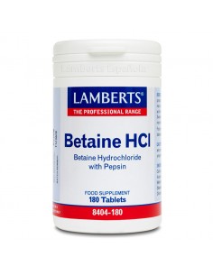 Betaína HCI con Pepsina · Lamberts · 180 Tabletas