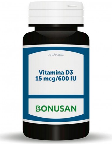 Vitamina D3 15 mcg 600 UI · Bonusan · 90 caps