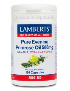 Aceite de Prímula (Onagra) Puro 500 mg · Lamberts · 180 caps