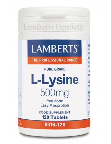 L-Lisina 5000 mg · Lamberts · 120 comprimidos