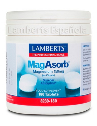 MagAsorb® · Lamberts · 180 comprimidos