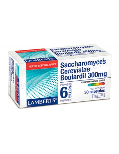 Saccharomyces Cerevisiae Boulardii 300 mg · Lamberts · 30 Caps