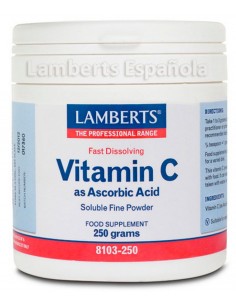 Vitamina C Acido Ascorbico · Lamberts · 250 gramos