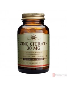 Citrato de Zinc 30 mg  · Solgar · 100 capsulas