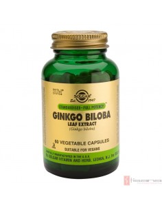 Ginkgo Biloba Extracto de Hoja · Solgar · 60 capsulas